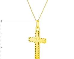 Złota zawieszka - krzyż