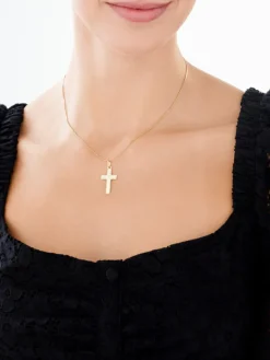 Złota zawieszka - krzyż