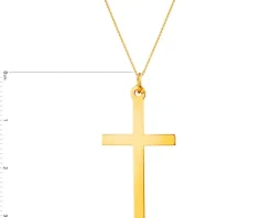 Złota zawieszka - krzyż