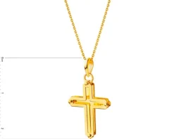 Złota zawieszka - krzyż