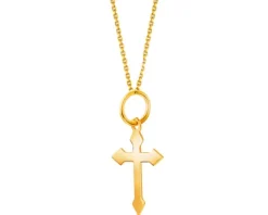 Złota zawieszka - krzyż