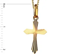 Złota zawieszka - krzyż