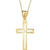 Złota zawieszka - krzyż