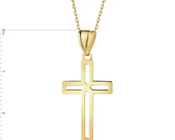 Złota zawieszka - krzyż