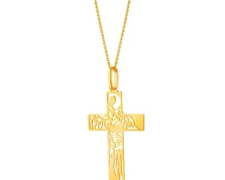 Złota zawieszka - krzyż