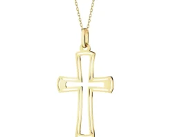Złota zawieszka - krzyż