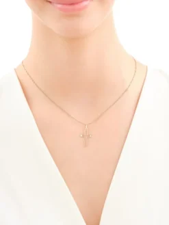 Złota zawieszka - krzyż