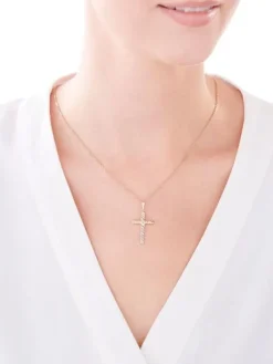 Złota zawieszka - krzyż