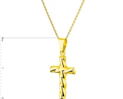 Złota zawieszka - krzyż
