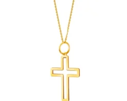 Złota zawieszka - krzyż