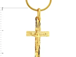 Złota zawieszka - krzyż