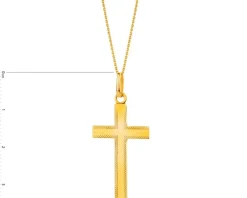 Złota zawieszka - krzyż