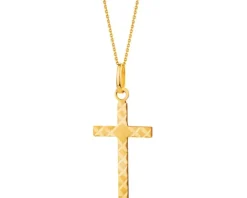 Złota zawieszka - krzyż