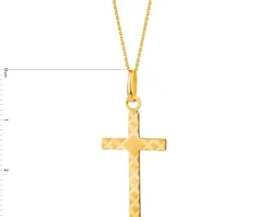 Złota zawieszka - krzyż