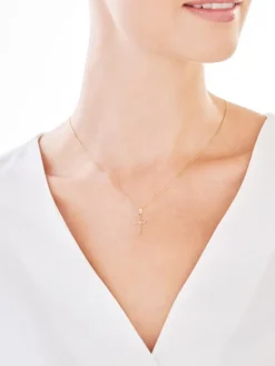 Złota zawieszka - Krzyż