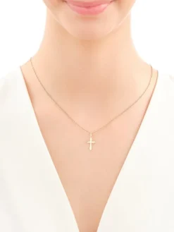 Złota zawieszka - krzyż