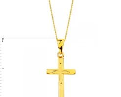 Złota zawieszka -  krzyż
