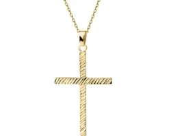 Złota zawieszka - krzyż