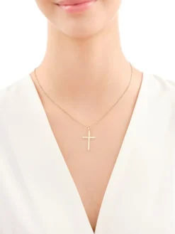 Złota zawieszka - krzyż