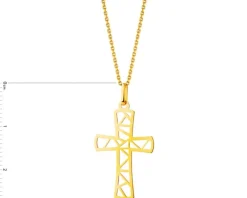 Złota zawieszka - krzyż