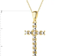 Złota zawieszka - krzyż