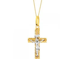 Złota zawieszka  - Krzyż