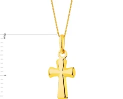 Złota zawieszka - krzyż