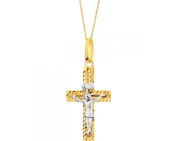 Złota zawieszka - Krzyż