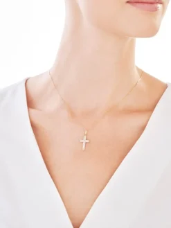 Złota zawieszka - Krzyż