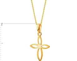 Złota zawieszka - Krzyż