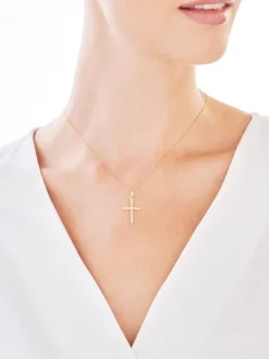 Złota zawieszka - Krzyż