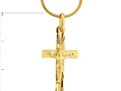 Złota zawieszka - krzyż
