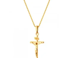 Złota zawieszka - krzyż