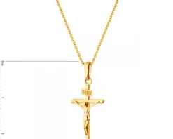 Złota zawieszka - krzyż