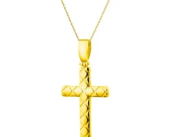 Złota zawieszka - krzyż