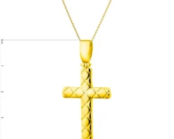 Złota zawieszka - krzyż
