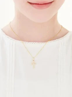 Złota zawieszka - krzyż