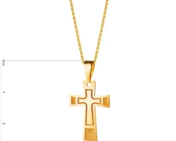 Złota zawieszka - krzyż
