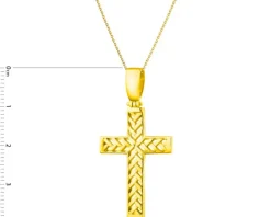 Złota zawieszka - krzyż