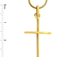 Złota zawieszka - krzyż