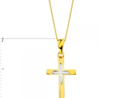 Złota zawieszka -  krzyż
