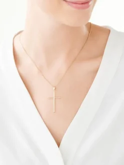 Złota zawieszka - krzyż