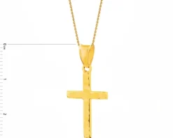 Złota zawieszka - krzyż