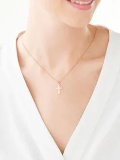 Złota zawieszka - krzyż