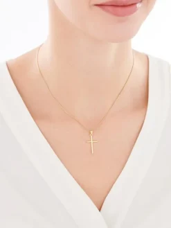 Złota zawieszka - krzyż