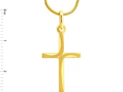 Złota zawieszka - krzyż