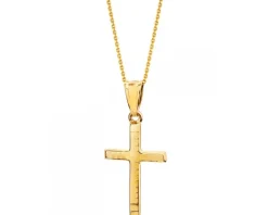 Złota zawieszka - krzyż