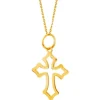 Złota zawieszka - krzyż