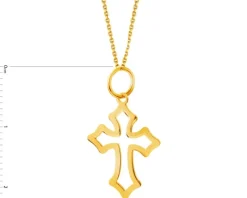 Złota zawieszka - krzyż