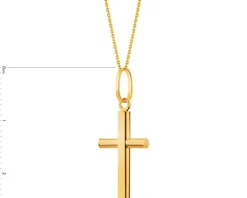 Złota zawieszka - krzyż